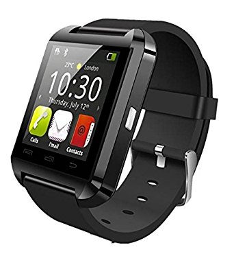 GO EZ Smartwatch U Watch U8 plus U8L wrist watch for android and IOS smartphones (Black)