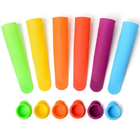 Sunsella Mighty Pops - Silicone Popsicle Molds - 6 Pack