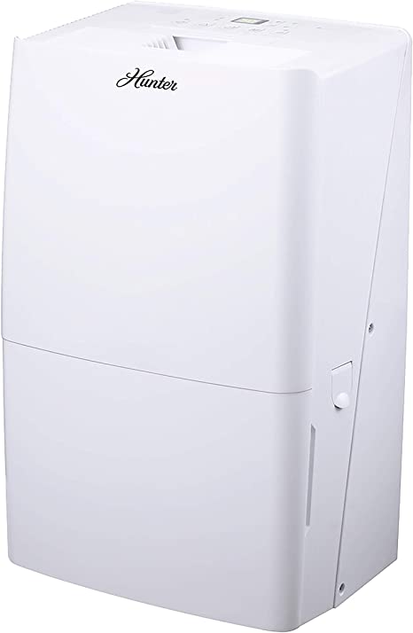 Hunter Fan Company Hunter 50 Pint Energy Star Dehumidifier for Basements, Large Rooms with Auto Shutoff, White