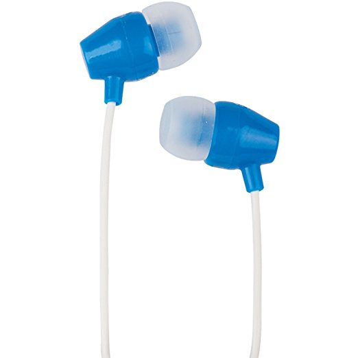 RCA HP159BL Noise-Isolating In-Ear Earbuds 10mm Neodymium Drivers (Blue)