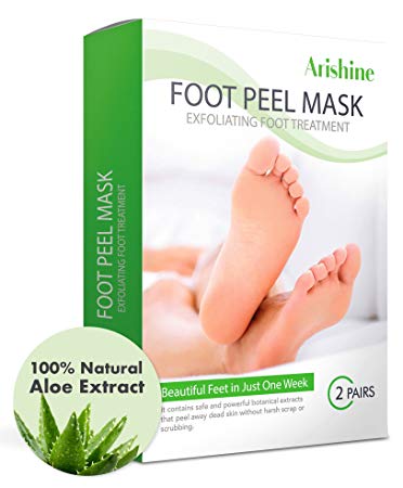 Arishine Foot Peel Mask, Exfoliating Foot Mask, Peels Away Calluses and Dead Skin