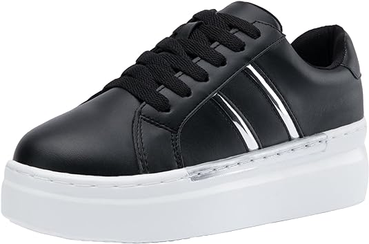 Jeossy Women's 8028 Platform Fashion Sneaker,Casual Lace Up Shoes with Arch Support