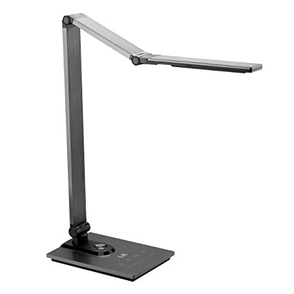 LE LED Dimmable Desk Lamp, Metal Table Light USB Output Port (5V 2A) 3-level Color Temperature Mode Adjustable Memory Function Touch Sensitive Control for Office Study Room Bedroom Reading Working