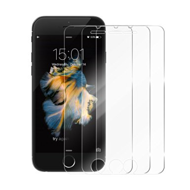 iPhone 6 Protector Glass, Ace Teah iPhone 6S 6 Tempered Glass Screen Protector Film High Defintion Clear with Easy install Wings for iPhone 6, iPhone 6S 2015 (3-Pack)