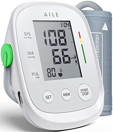 [2021] AILE Blood Pressure Monitors for Home Use, Blood Pressure Machines for Home Use, Blood Press Monitor Upper Arm Large Cuff 8.7”-16.5” ( Blood-Pressure Monitor Large Cuff ), 2*99 Readings