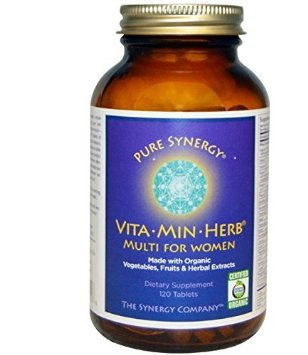 Pure Synergy Organic VitaMinHerb Wholefood Multi for Women 120 Tablets by The Synergy Company