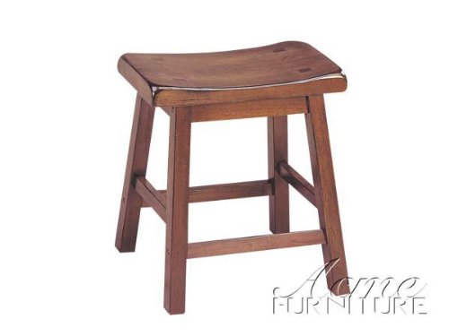 ACME 07303 Set of 2 Gaucho Stool, 18-Inch, Walnut Finish.