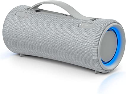 Sony SRS-XG300 X-Series Wireless Portable-Bluetooth Party-Speaker IP67 Waterproof and Dustproof with 25 Hour-Battery and Retractable Handle, Light Gray- New