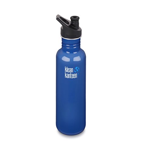 Klean Kanteen Classic Single Wall Stainless Steel Bottle With Leak Resistant Sport Cap 3.0