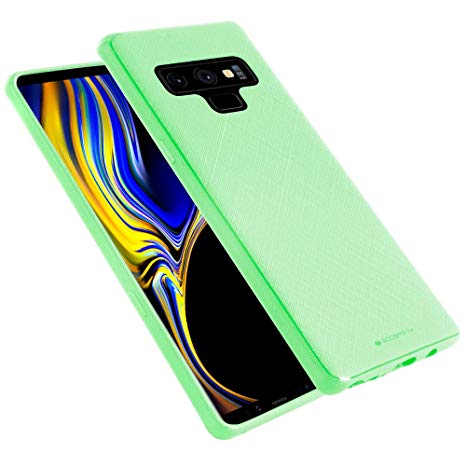 GOOSPERY Galaxy Note 9 Case Thin Fit for Women Girls [Style Lux] Slim Rubber Case [Non Slip Grip] TPU Silicone Jelly Bumper Cover for Samsung Galaxy Note 9 (Mint Green) NT9-STYL-MNT