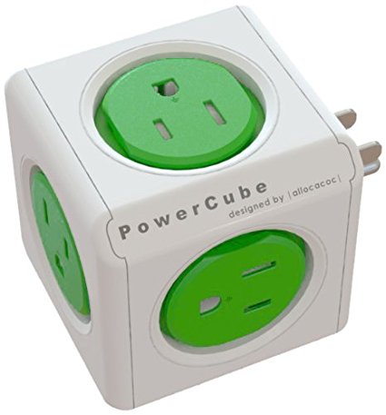 PowerCube Original, 5 Outlet Wall Adapter Power Strip with 5 outlets and Resettable Fuse - PC-4100-USORPC