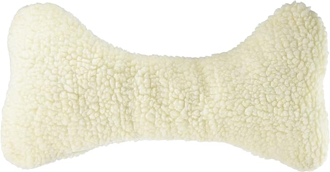 Carolina Pet Sherpa Bone Shaped Pillow/Toy for Pets, Medium, Natural