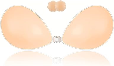 Makita Sticky Bra 2 Pair Push Up Sticky Boobs for Women Invisible Silicone Bras for Backless Strapless Dress Adhesive Bra