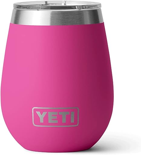 YETI Rambler Wine Tumbler, Vacuum Insulated, Stainless Steel with Magslider Lid, Prickly Pear, 10oz (296 ml)