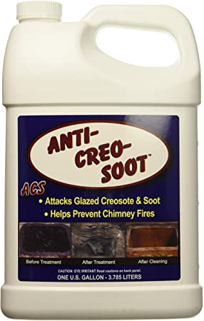 Liquid Creosote Remover - Anti-Creo-Soot | 1 Gallon Bottle | Removes Dangerous Glazed Creosote and Soot
