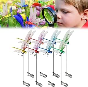 Dragonfly Hat Clip, Dragonfly Clip 𝑩𝒖𝒈 𝑹𝒆𝒑𝒆𝒍𝒍𝒆𝒏𝒕, Clip on Dragonfly for Hat, Dragonfly Hat Clip 𝑩𝒖𝒈 𝑹𝒆𝒑𝒆𝒍𝒍𝒆𝒏𝒕, Dragonfly Garden Decor Clip-On (Mix-8pcs)