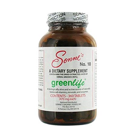 Sonne's Greenlife No 10 Tablets, 360 Count