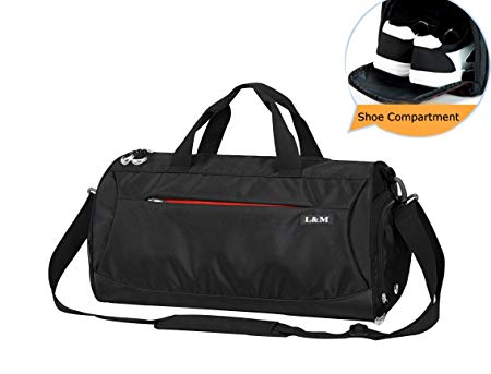 Pleasant Place 33 Litre Gym Bag Swimming Bag with Shoes compartment Dry Wet Separated Fitness Training Bag Waterproof Sports Duffel Bag Big Capacity Weekend Travel Holdall Bag for Men and Women