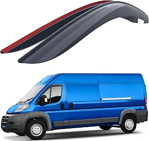 Goodyear Shatterproof Window Deflectors for Ram ProMaster 2014-2024, Tape-on Rain Guards, Window Visors, Vent Deflector, Vent Visor, Truck Accessories, 2 pcs- GY008711