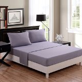 Honeymoon 3PC bed sheet set Twin sheetLight Gray setssuper soft Wrinkle Free Fade-resistant deep pockets HM00507501T-LIGGRAY