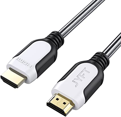 JYFT HDMI Cable 10ft - HDMI 2.0 (4K @ 60fps), High Speed with Ethernet 18Gbps, Audio Return, Video 4K 2016P HD, 1080P 3D, Blue-ray, Support Apple TV, Xbox, PS3, PS4, HDTV, 1Pack