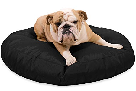 K9 Ballistics Round Dog Bed Nearly Indestructible & Chew Resistant, Waterproof Washable Tough Nesting Pillow for Chewing Puppy, Small Medium Large X-Large Mat