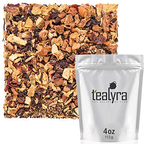 Tealyra - Honey Cardamom Spice Tea - Hibiscus - Ginger - Cinnamon - Herbal Fruity Loose Leaf Tea - Anti-Inflammatory - Wellness Hot and Iced - Caffeine-Free - 112g (4-ounce)