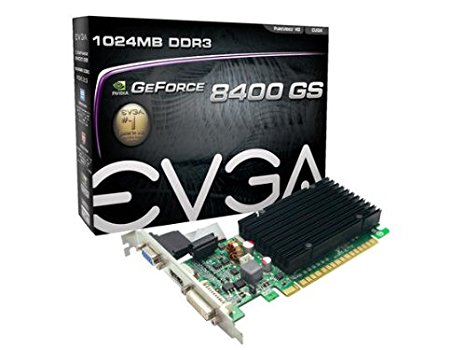 EVGA GeForce 8400 GS Passive 1024 MB DDR3 PCI Express 2.0 Graphics Card DVI/HDMI/VGA, 01G-P3-1303-KR