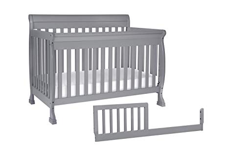 DaVinci Kalani 4-in-1 Convertible Crib with Toddler Bed Conversion Kit, Grey