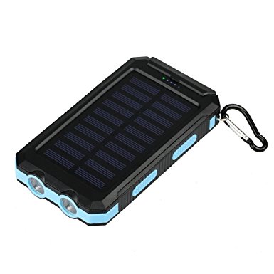 iMeshbean 30000mAh Waterproof Portable Solar Power Bank External Battery Charger NEW (Blue)