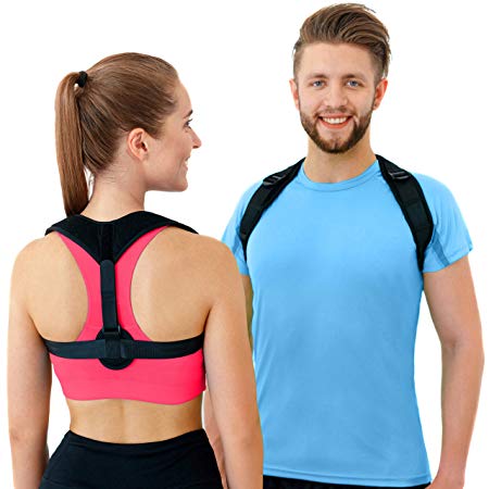 Figure 8 Posture Corrector For Women and Men - Invisible Shoulder Support Brace for Rehab & Alignment - Effective Thoracic Back Brace For posture - Discreet Clavicle Brace For Fracture
