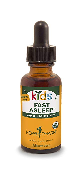 Herb Pharm Kids Certified-Organic Alcohol-Free Fast Asleep Liquid Herbal Formula, 1 Ounce