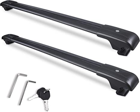 Max Loading 260lb Heavy Duty Lockable Roof Rack Cross Bars Replacement for Subaru Crosstrek 2013-2021 Black Matte with Anti-Theft Locks (ONLY FIT Factory Side Rail)