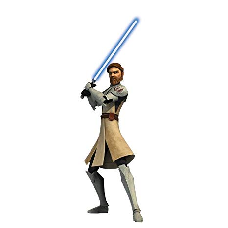 RoomMates RMK1403GM Star Wars: the Clone Wars Obi-Wan Glow in the Dark Giant Wall Decal