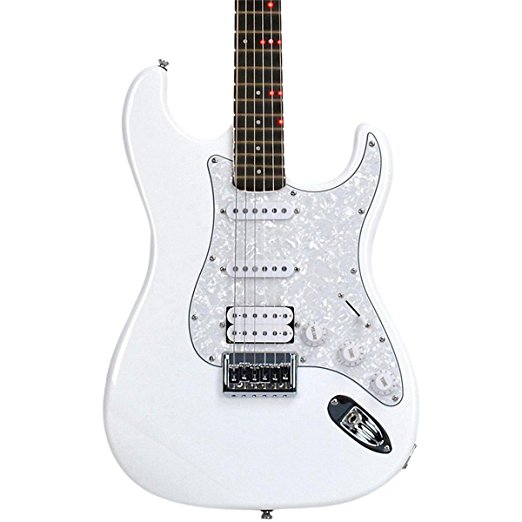 Fretlight FG-521 Electric Guitar with Built-in Lighted Learning System White