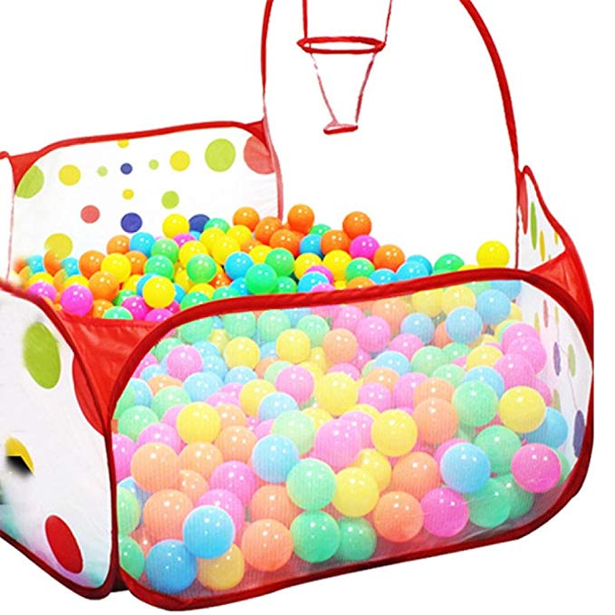 Mandy Children Pop up Hexagon Polka Dot Ball Play Pool Tent Carry Tote Toy