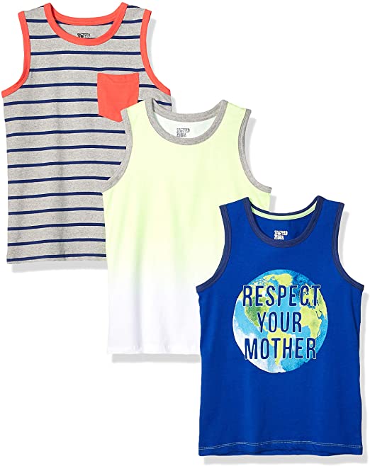 Amazon Brand - Spotted Zebra Boys Sleeveless Tank Tops