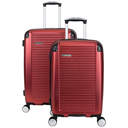 Ben Sherman Norwich 2-Piece 20"/24" Hardside PET Expandable 8-Wheel Spinner Luggage Set, Cherry Red