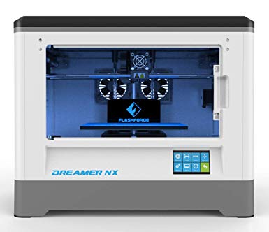 FlashForge Dreamer NX 3D Printer, Almost Fully Assembly, Works with Various Filaments Like ABS, PLA, PETG and Flexible Ones, Print from Wi-Fi, USB Cable and SD Card.