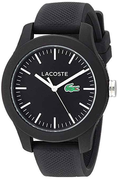 Lacoste Women's 'Ladies 12.12' Quartz Resin and Silicone Watch, Color:Black (Model: 2000956)