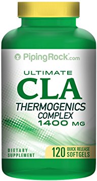 Piping Rock Ultimate CLA Thermogenics Complex 1400mg 120 Quick Release Softgels Dietary Supplement