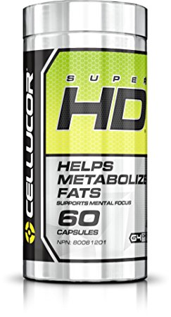 Cellucor Super Hd Thermogenic Fat Burner Supplement for Weight Loss, 60 Capsules