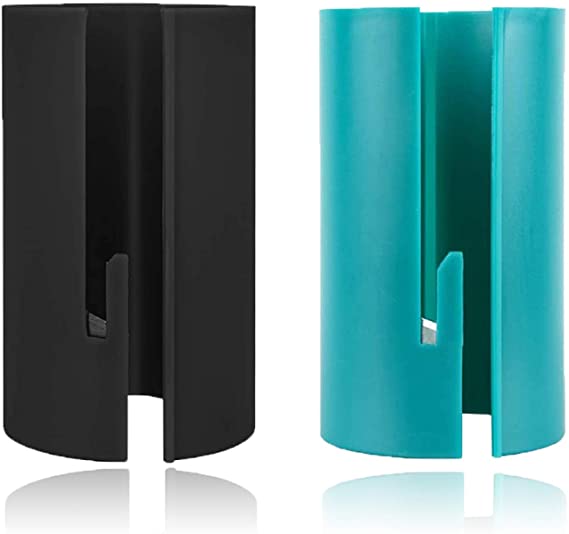 2 Packs Wrapping Paper Cutter,Portable Sliding Gift Wrapping Paper Roll Cutter Tool,Paper Cutter Makes Easy to Cut Halloween Thanksgiving Christmas Wall Sticker Decorations (Black &Green)