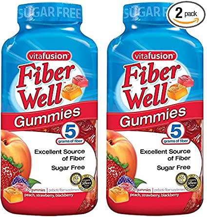 Fiber Gummies, 220Count"Sugar Free" (Pack of 2)