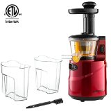 Gourmia GSJ200 Masticating Slow Juicer Max Nutrient Fruit and Vegetable Juice