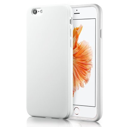 iPhone 6S Case, technext020 Apple iPhone 6S silicone White Cover, Ultra Slim Gloss Gel Bumper iPhone 6 Case TPU bumper
