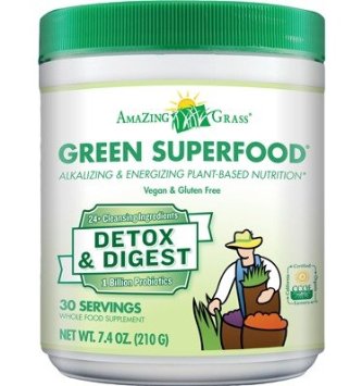 Amazing Grass Detox and Digest Green Superfood, 7.4 Ounce