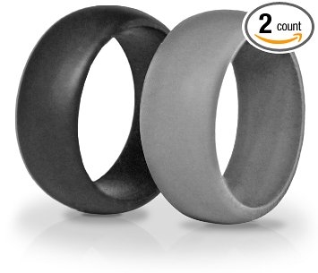 2 Silicone Wedding Rings Tough Rings by KeepFit are great replacement wedding band for tungstung metal rings crossfit WOD swimming the beach hiking farming and any active lifestyle