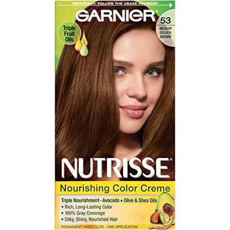 Garnier Nutrisse Nourishing Color Creme, 53 Medium Golden Brown (Chestnut) (Packaging May Vary)