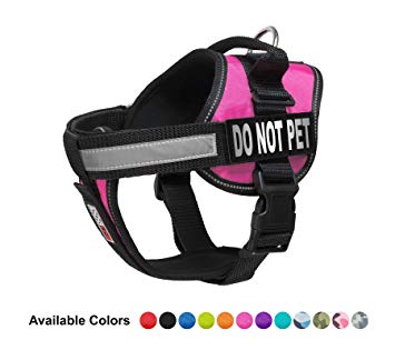 Dogline Unimax Multi-Purpose Dog Harness Vest with Do Not Pet Patches Adjustable Straps Comfy Fit Breathable Neoprene for Medical Service Identification and Training Dogs